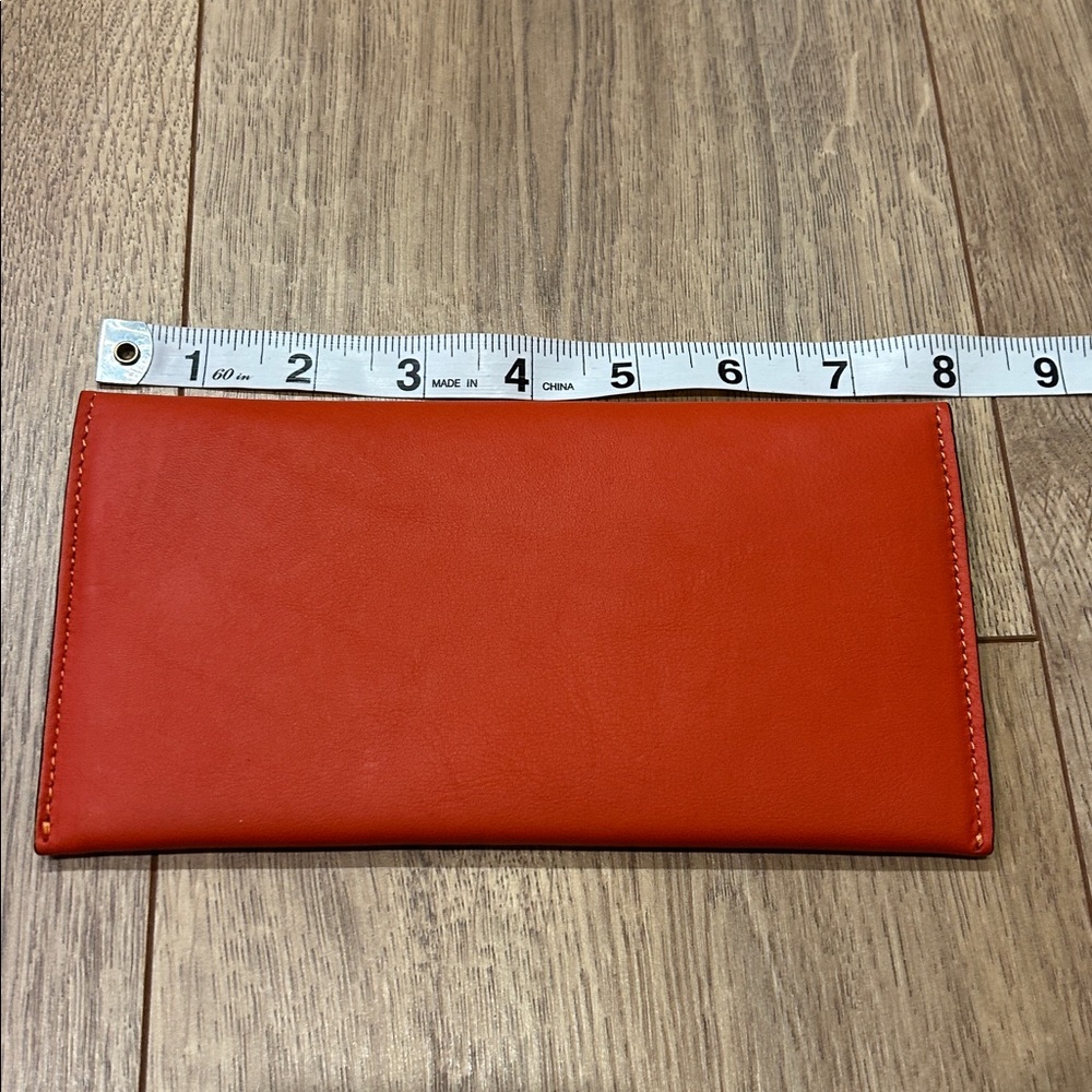 NWOT orange leather wallet - Picture 2 of 4
